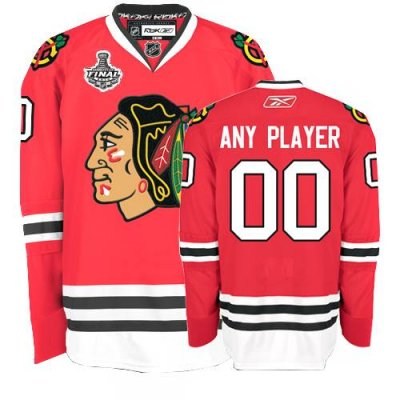 customized chicago blackhawks jersey red home stanley cup finals man hockey jersey