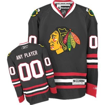 customized chicago blackhawks jersey black new third man hockey jersey