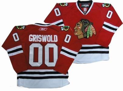 chicago blackhawks 00 clark griswold red jerseys