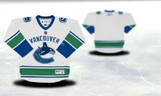 vancouver canucks youth white jersey (blank or customized)