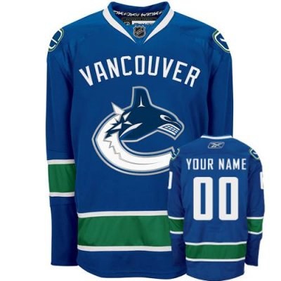 vancouver canucks home customized hockey jersey