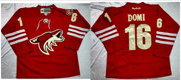 Phoenix Coyotes #16 Max Domi Red Home Stitched NHL Jersey