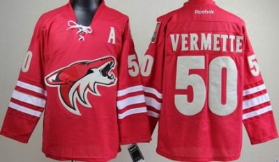 phoenix coyotes #50 antoine vermette red nhl jerseys