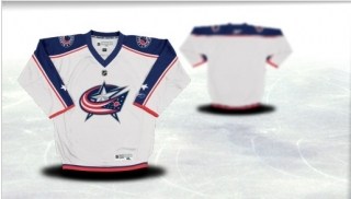 columbus blue jackets youth white jersey (blank or customized)