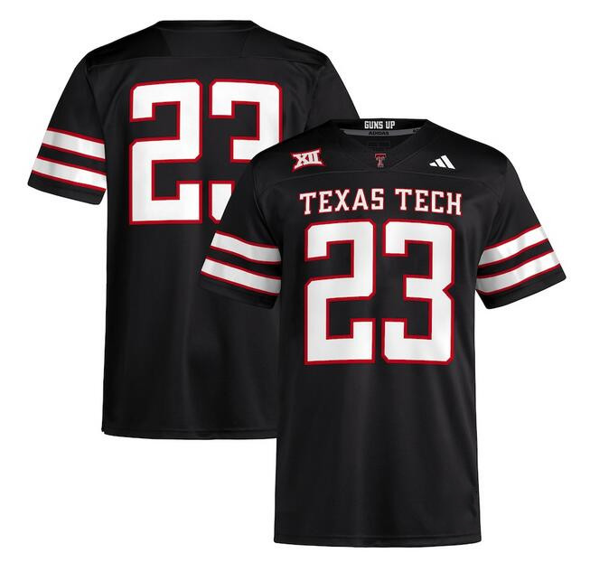 Men's Texas Tech Red Raiders Active Player Custom Black Alternate Stitched Jersey