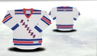 new york rangers youth white jersey (blank or customized)