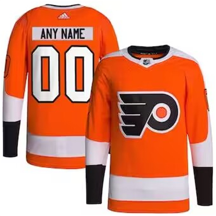 Men's Philadelphia Flyers adidas Orange Away Authentic Pro Custom Jersey