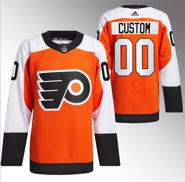 Men's Philadelphia Flyers Custom 2023 24 Orange Stitched Jersey