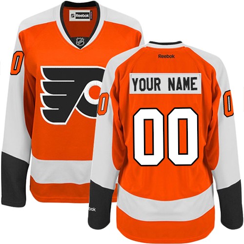 Women's Reebok Philadelphia Flyers Customized Authentic Orange Home NHL Jersey