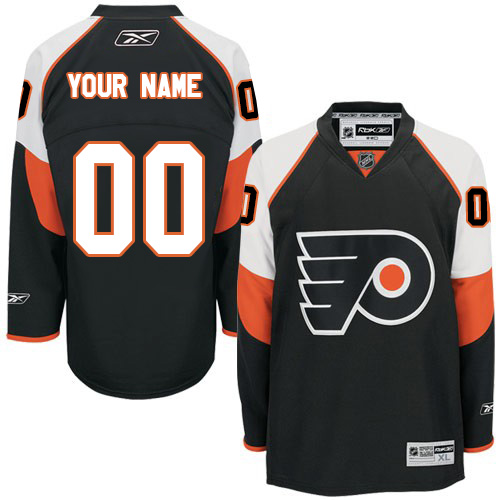 Men's Reebok Philadelphia Flyers Customized Authentic Black Third NHL Jersey