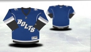 tampa bay lightning youth blue third jersey (blank or customized)