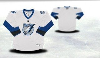 tampa bay lightning youth white jersey (blank or customized)