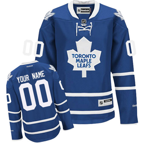 Women's Reebok Toronto Maple Leafs Customized Authentic Royal Blue Home NHL Jersey