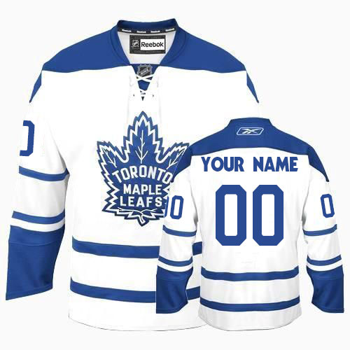 Women's Reebok Toronto Maple Leafs Customized Authentic White Third NHL Jersey