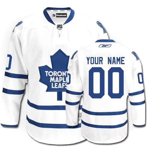 Women's Reebok Toronto Maple Leafs Customized Authentic White Away NHL Jersey