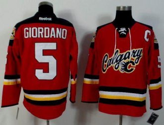 Calgary Flames #5 Mark Giordano Red Alternate Stitched NHL Jersey