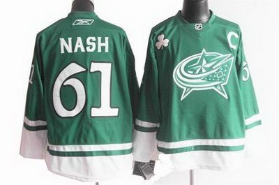 Columbus Blue Jackets #61 Rick Nash green jerseys