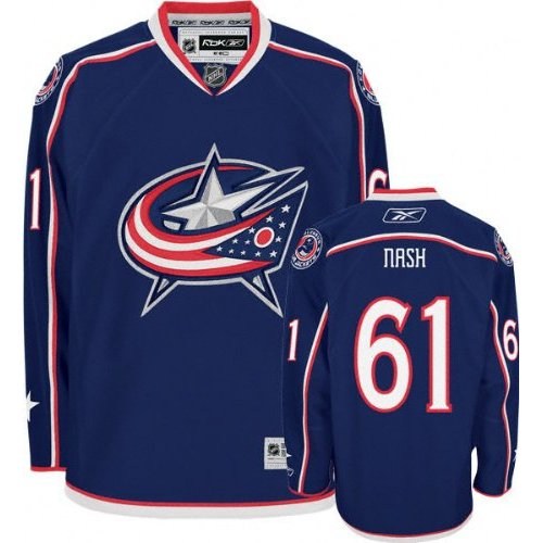 blue jackets rick nash 61 columbus navy premier nhlpa jersey