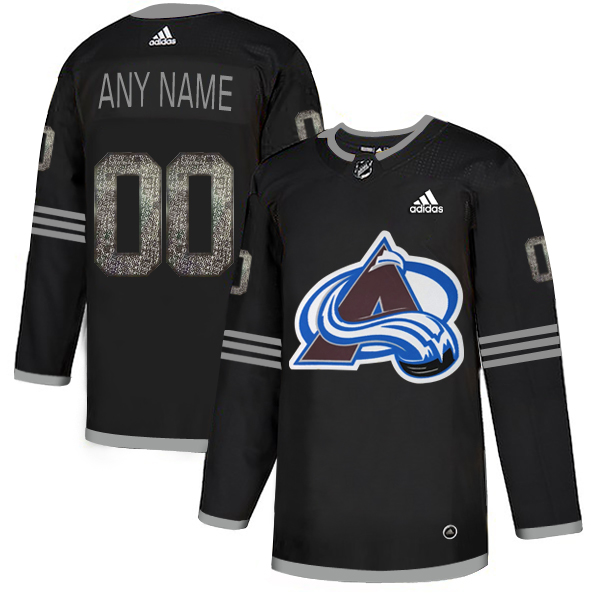 Avalanche Black Shadow Logo Print Men's Customized Adidas Jersey