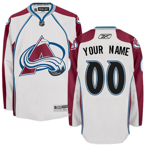 Women's Reebok Colorado Avalanche Customized Authentic White Away NHL Jersey