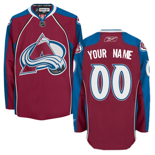 Men's Reebok Colorado Avalanche Customized Authentic Burgundy Red Home Jersey