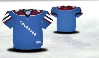 colorado avalanche youth blue third jersey (blank or customized)