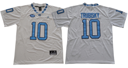 North Carolina #10 Mitchell Trubisky White Limited Stitched NCAA Jersey