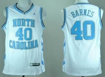 North Carolina #40 Harrison Barnes White Stitched NCAA Jersey