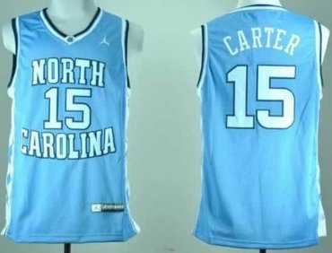 North Carolina #15 Vince Carter Blue Stitched NCAA Jersey