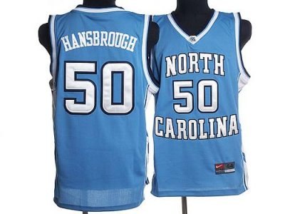 north carolina #50 tyler hansbrough blue embroidered ncaa jersey