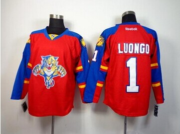 Florida Panthers #1 Roberto Luongo Red Home Stitched NHL Jersey