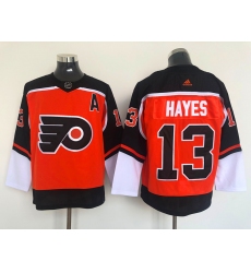 Men's Philadelphia Flyers #13 Kevin Hayes Orange 2021 Reverse Retro Authentic Jersey