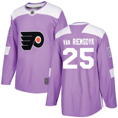 Flyers #25 James Van Riemsdyk Purple Authentic Fights Cancer Stitched Hockey Jersey