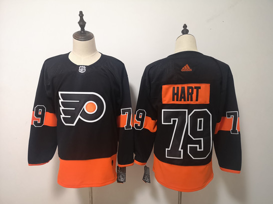 Flyers 79 Carter Hart Black Adidas Jersey