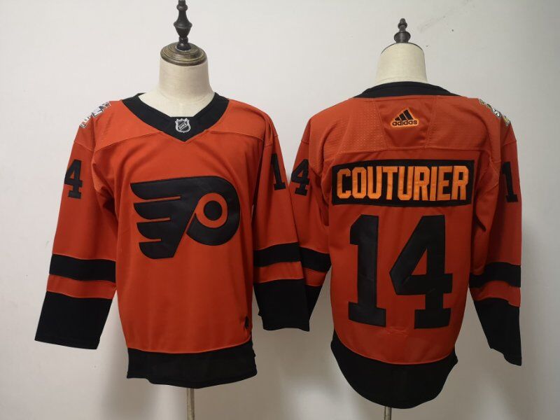 Philadelphia Flyers #14 Sean Couturier Orange 2019 NHL Stadium Series Jersey