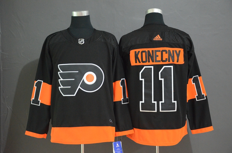 Flyers 11 Travis Konecny Black Alternate Adidas Jersey