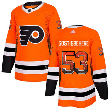 Flyers 53 Shayne Gostisbehere Orange Drift Fashion Adidas Jersey