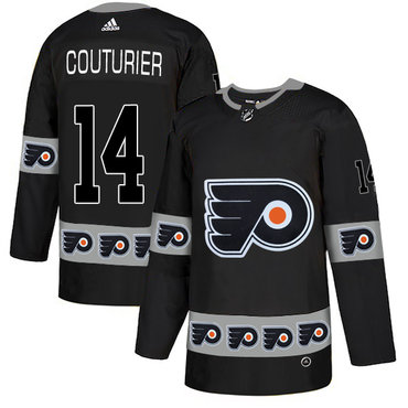 Flyers 14 Sean Couturier Black Team Logos Fashion Adidas Jersey