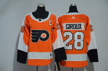 Flyers 28 Claude Giroux Orange Youth Adidas Jersey