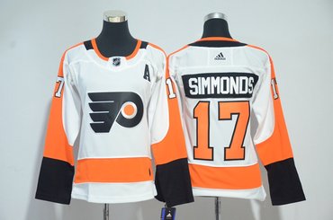 Flyers 17 Wayne Simmonds White Women Adidas Jersey