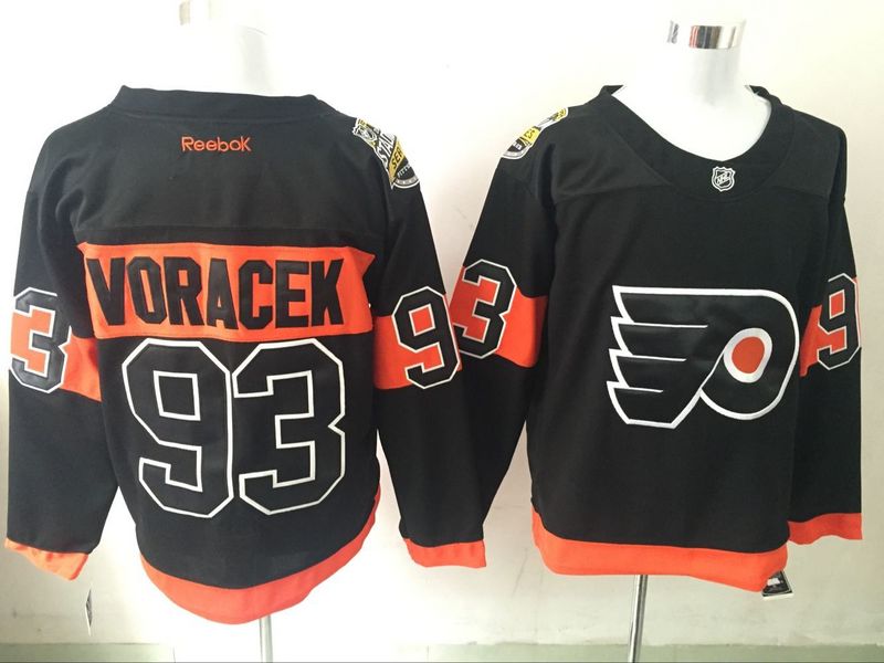 Flyers 93 Jakub Voracek Black Reebok Jersey