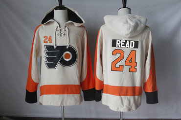 Flyers 24 Matt Read Cream All Stitched Hooded Sweatshirt