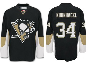 Pittsburgh Penguins #34 Tom Kuhnhackl Black Home Stitched NHL Jersey