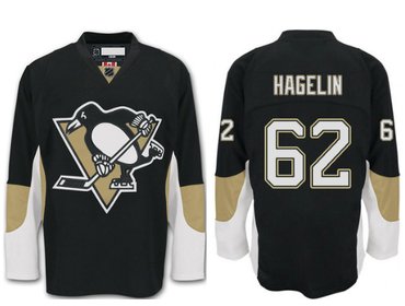 Pittsburgh Penguins #62 Carl Hagelin Black Home Stitched NHL Jersey