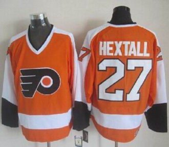 Philadelphia Flyers #27 Ron Hextall Orange White CCM Throwback Stitched NHL Jersey