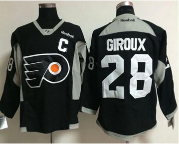 Philadelphia Flyers #28 Claude Giroux Black Practice Stitched NHL Jersey