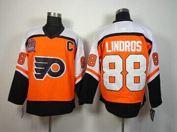 Philadelphia Flyers #88 Eric Lindros Orange CCM Throwback Hockey Jersey