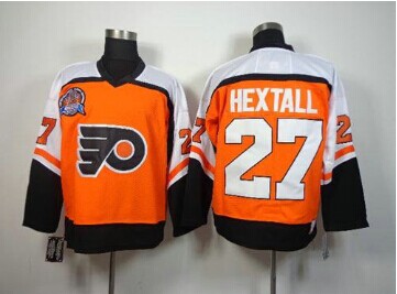 Philadelphia Flyers #27 Ron Hextall Orange CCM Throwback Hockey Jersey