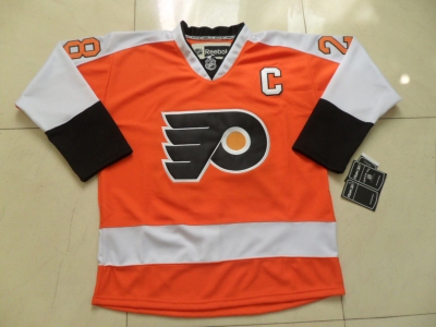 nhl jerseys philadelphia flyers #28 giroux orange(white number C patch)