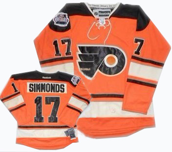 Philadelphia Flyers 17 SIMMONDS orange 2012 WINTER CLASSIC Jersey